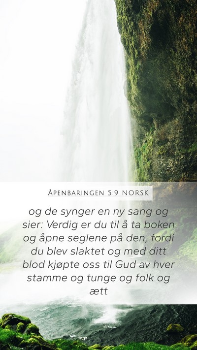 Åpenbaringen 5:9 NORSK Bible Verse Image