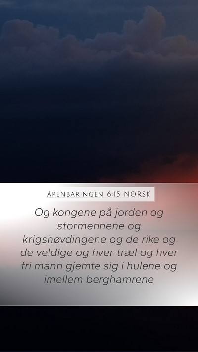 Åpenbaringen 6:15 NORSK Bible Verse Image