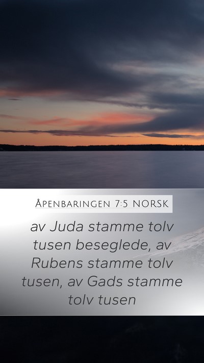 Åpenbaringen 7:5 NORSK Bible Verse Image