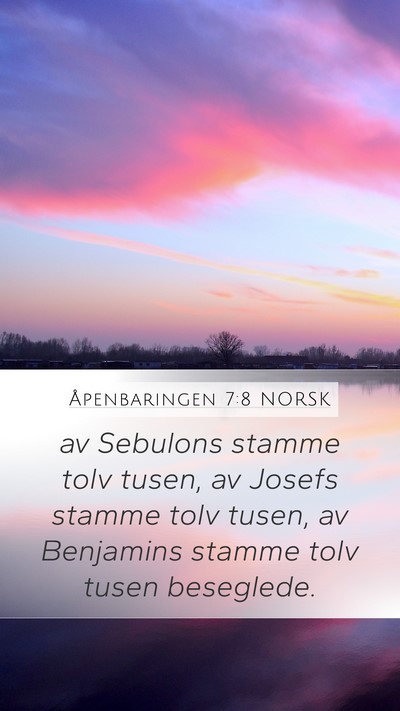 Åpenbaringen 7:8 NORSK Bible Verse Image